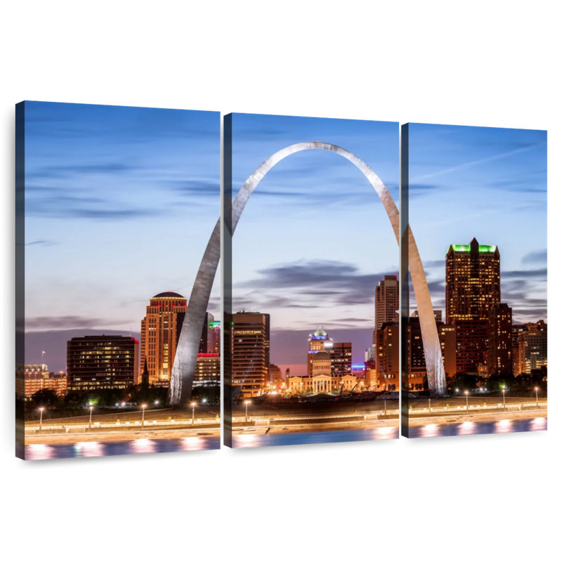 Iconic Gateway Arch, 36" H x 57" W