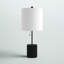 Lampe de table noire 25 "avec USB Darnee