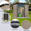 Remise de jardin en métal de 4 pi x 6 pi avec porte coulissante et toit brun Apex