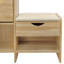 Armoire de rangement à chaussures en chêne avec siège rembourré