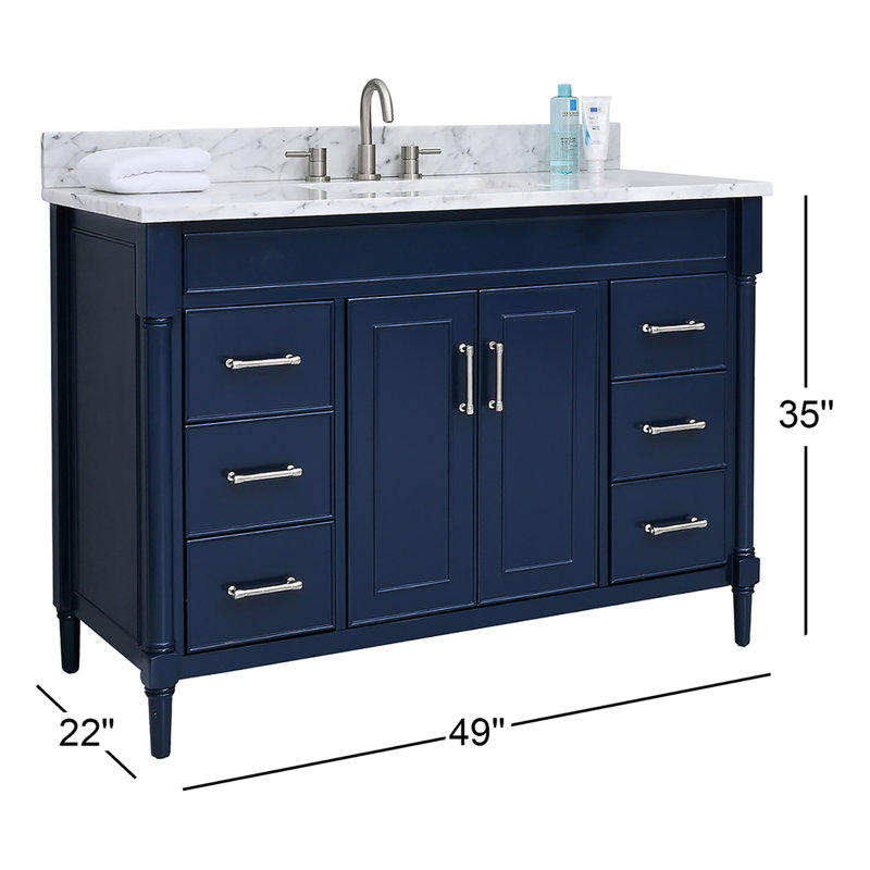 Bristol 49'' W Single Vanity, Navy Blue