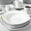  Service de table 60 pièces en porcelaine blanche ivoire, service pour 12