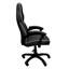Chaise de bureau noire à dossier haut avec accoudoirs rembourrés et roulettes verrouillables