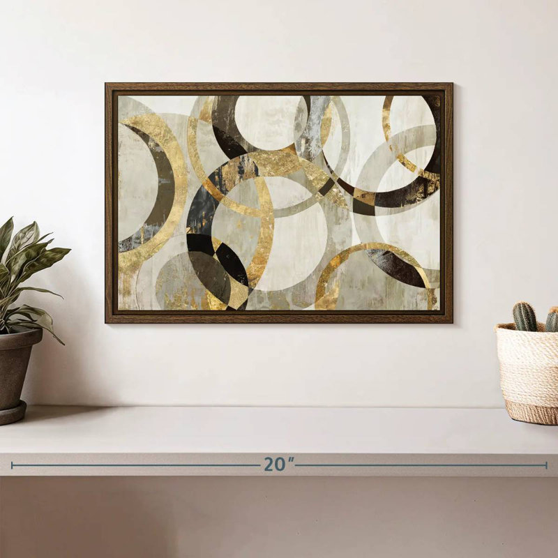 Overlaps, 13" X 9", Floating Frame Walnut