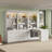Versatile Storage Bookcase Set Solid Wood Modern Style Home & Office Use
