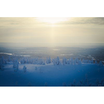 Paysage d'hiver - photographie sur toile tendue