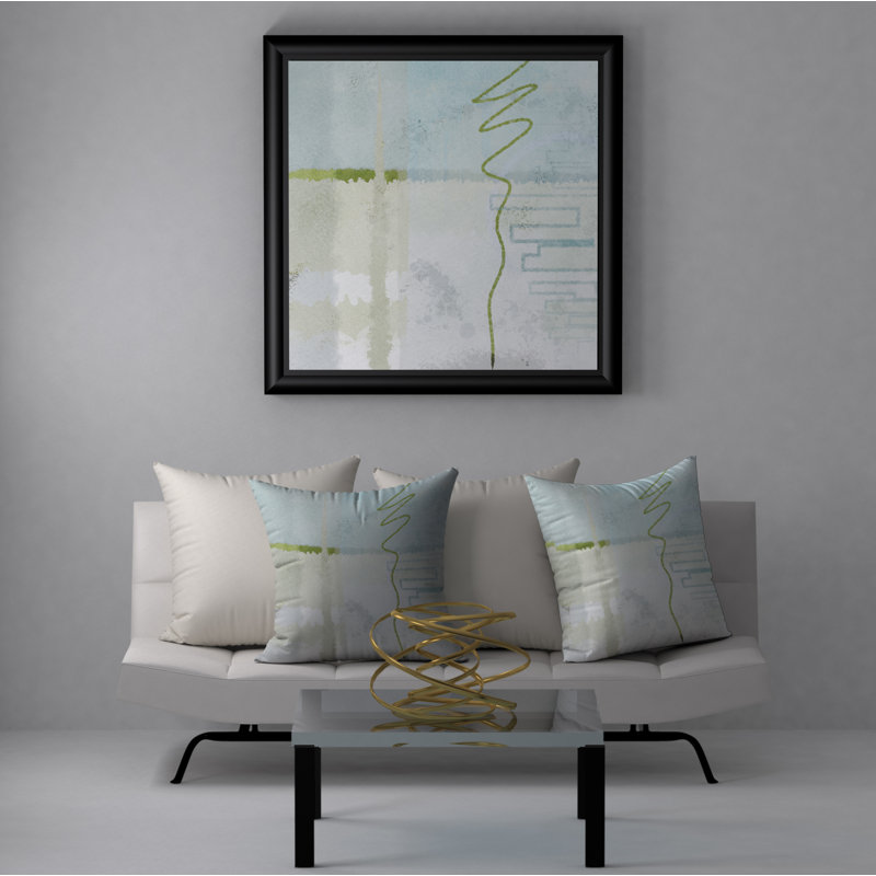 Chic Abstract Reversible Throw Pillow, 24" x 24"
