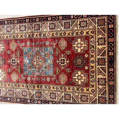 Tribal One-of-a-Kind 2'8" X 4'6" New Age Wool Area Rug in