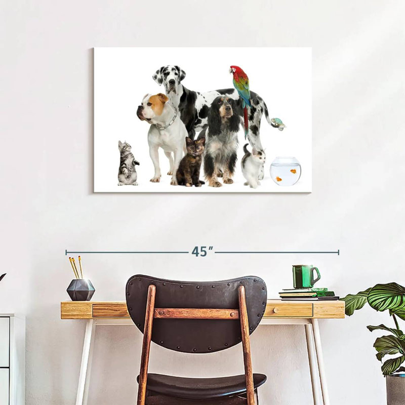 Group Of House Pets, 24" H x 36" W