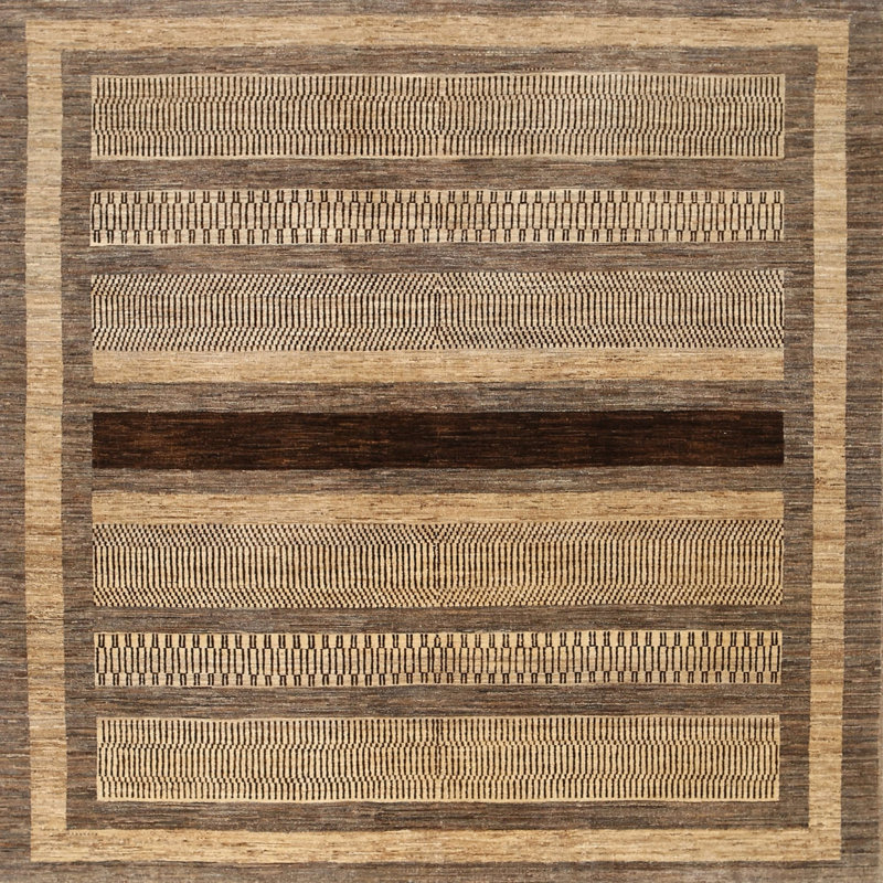 Tapis contemporain gris, Carré 4 pi