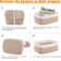 4 Pack Storage Baskets for Organizing Cute Decorative Storage Bins 11.8''Lx7.8''Wx4.7''H, Brown/White