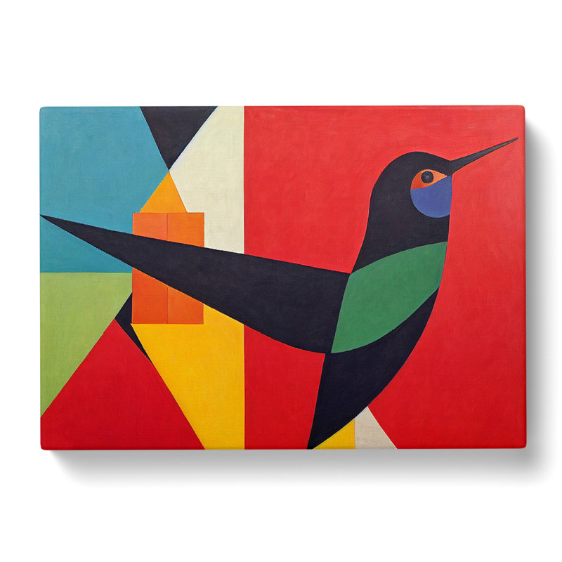 Hummingbird In Abstract Vol.2 - Wrapped Canvas, 35cm H x 50cm W x 3cm D