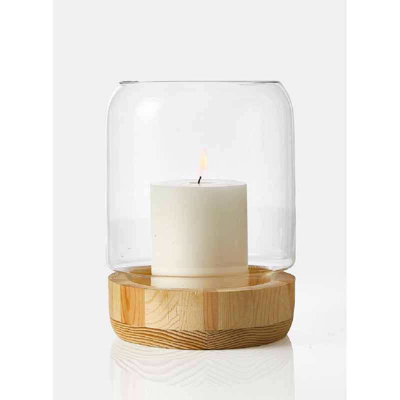 Plateau de table ouragan en verre, H 8 po x l 6 po x P 6 po