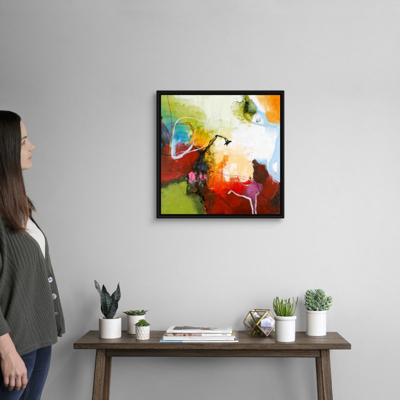 Tango 2 - reproduction d'art, H 22 po x l 22 po x P 1,75 po, Toile avec cadre noir