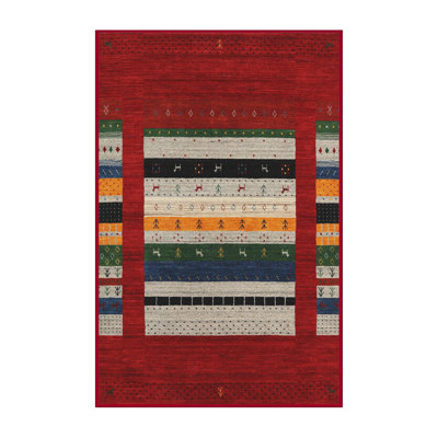 Tapis marron / vert Sati