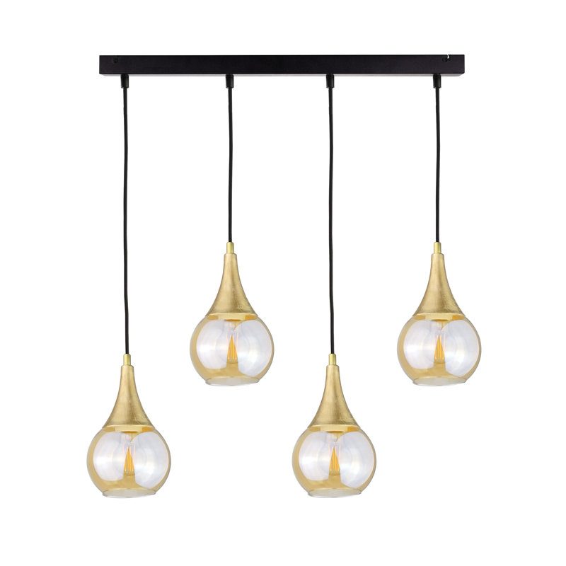 Creasy 4 - Light Kitchen Island Pendant, Gold, Black/Gold