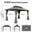 12 pi. L 8 pi. D Pavillon de jardin en aluminium avec toit double en pente-137445167