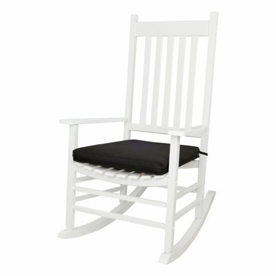 Emjay Wood Outdoor Rocker Chair With Cushion Set