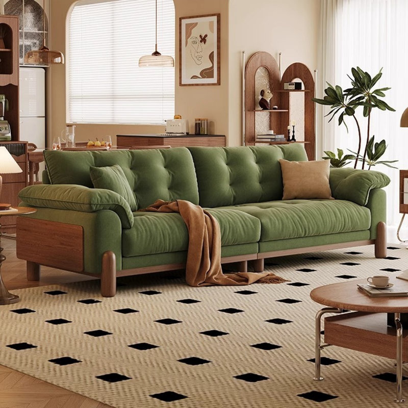 KANGLY French Vintage Green Sofa - Wayfair