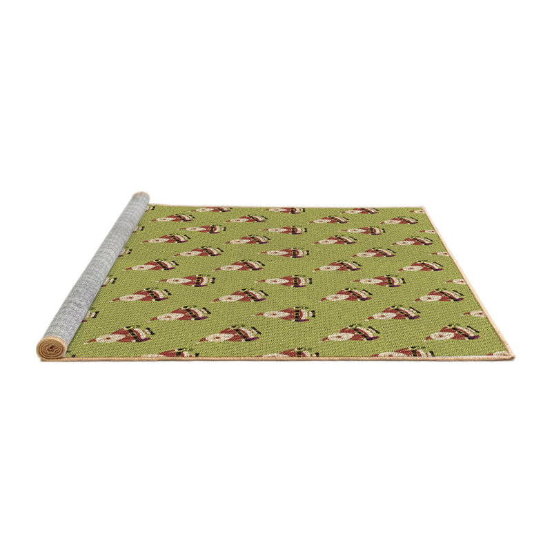 Tapis brun rectangulaire tissé à la machine 6 pi x 9 pi