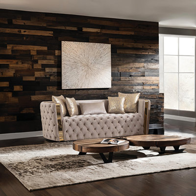 Doruk Velvet Button Tufted Sofa