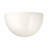 1-light White Ceramic Half Moon Wall Sconce-Damp Rated