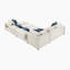 Canapé modulaire en microfibre 5 pièces avec lit escamotable, méridienne réversible et accoudoirs roulés 153 po.-133251103