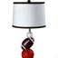 Lampe de table haute en polyrésine 25 po, design multisports, abat-jour en lin blanc