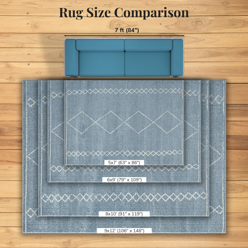 Adileni Geometric Indoor Rug, Rectangle 6' x 9'