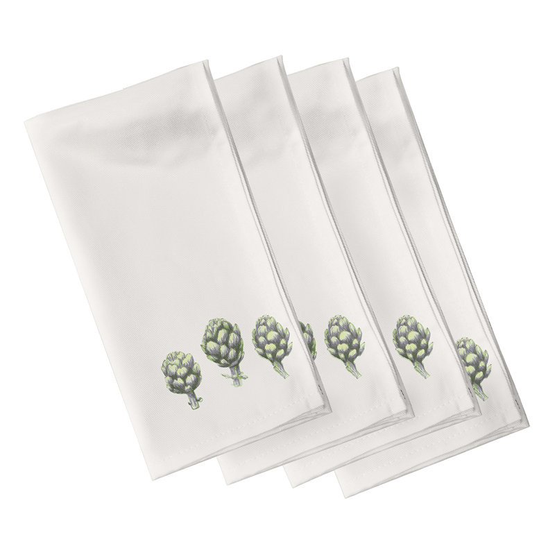 Ensemble de serviettes 4 pièces Jayapura Artichaut, Vert