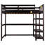 Lit mezzanine avec tablettes de rangement et bureau sous le lit-66666204-66666194