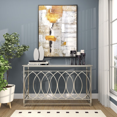 Ensemble de vases décoratifs en métal et en acier inoxydable avec miroir élégant