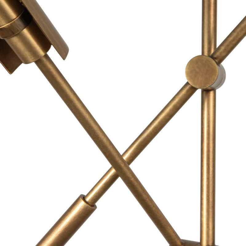 Astrid 2 - Light LED Chandelier, Vintage Brass