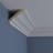 SAMPLE - Endurathane Classic Smooth Crown Moulding, 4"H x 4 5/8"P x 6 1/8"F x 12"L, Factory Primed