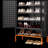 Double door shoe cabinet, three adjustable compartments for flexible storage, suspended hollow shoe changing compartment-1028337409