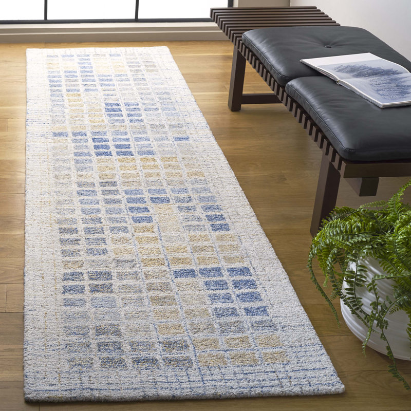 Tapis beige / gris Cassello 808, Tapis de couloir 2 pi 3 po x 8 pi