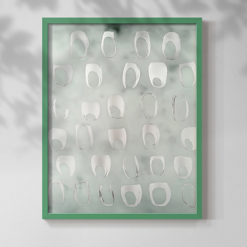 "ABSTRACT Series DCCLXVI" par J Paul, H 11 po x l 9 po, Vert