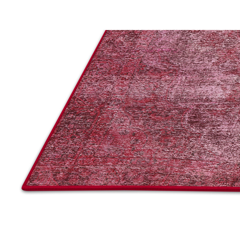 Tapis à motif oriental rose, Rectangle 2 pi x 4 pi