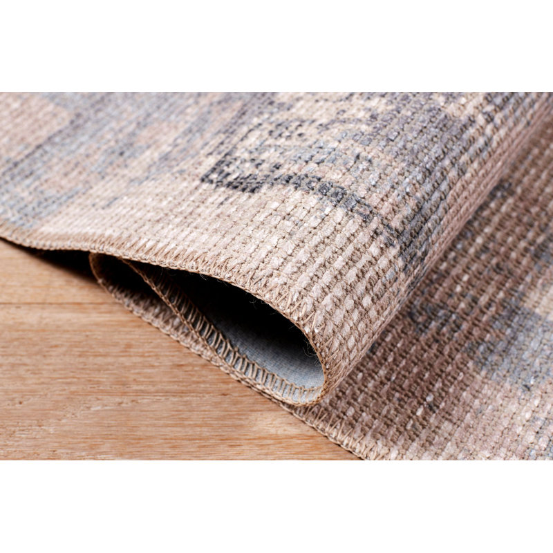 Tapis Gersley Avalon Brushstrokes, Tapis de couloir 2 pi 6 po x 7 pi 6 po