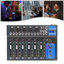 Console audio 7 canaux avec Bluetooth, USB et alimentation fantôme 48 V