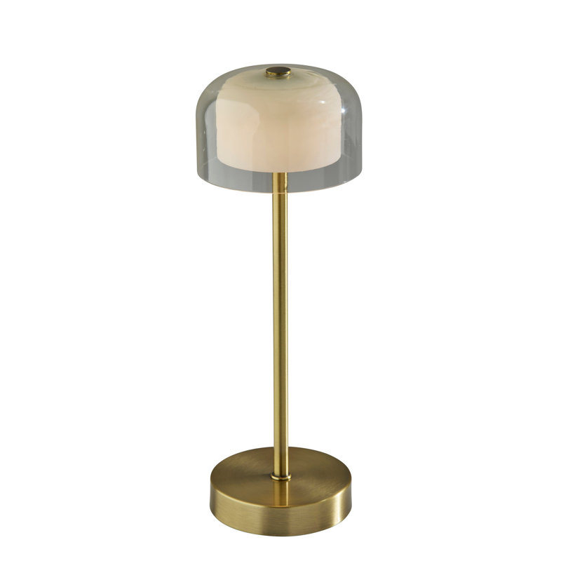 Benji Cordless LED Table Lamp, Antique Brass