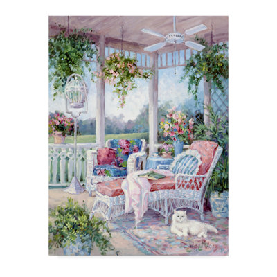 'Victorian Poetry' Acrylic Painting Print on Wrapped Canvas