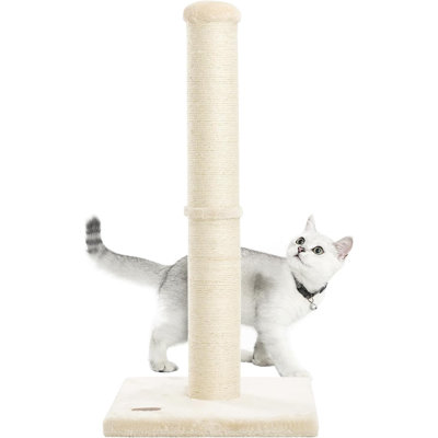 34Inch Cat Scratching Post With Natural Sisal Rope 4.3Inch Large Diameter Scratcher Post Tree For Indoor Cats
