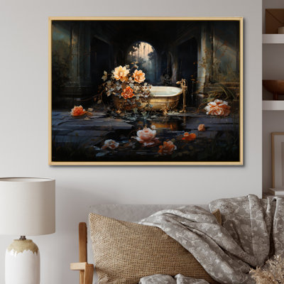 «Bathaign Made Of Gold IV» - art mural sur toile Bath & Laundry