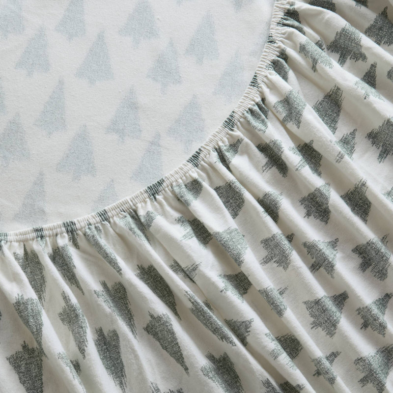 Ensemble de draps en flanelle de coton 4 pièces 4 pièces - motif arbre ikat
