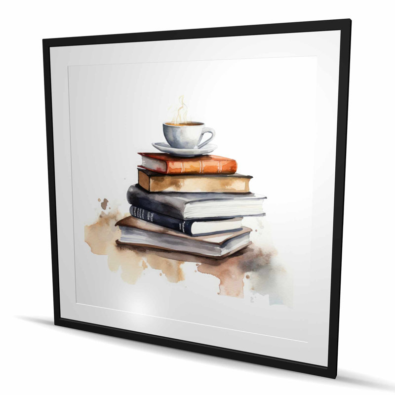 «Calming Books», impression encadrée minimaliste pour chambre à coucher