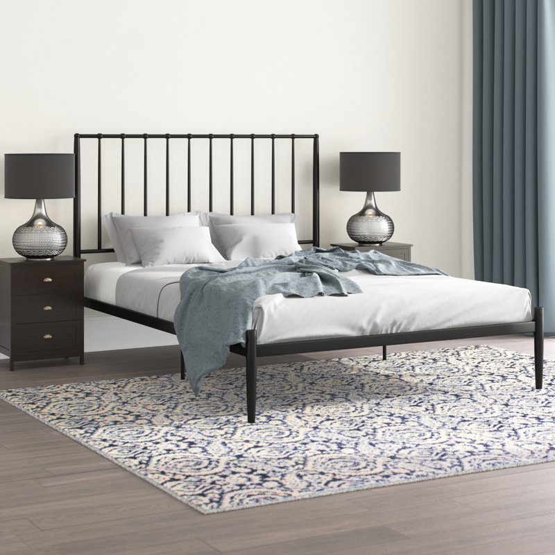 Wolak Metal Bed, Double (4'6), Black