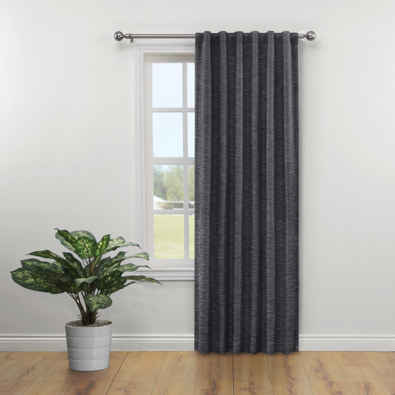 Singh Blackout Curtain Single Panel, 52"W x 84"L, Gray