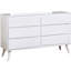 Tiroir de style moderne à 6 tiroirs Ilaria Commode blanche
