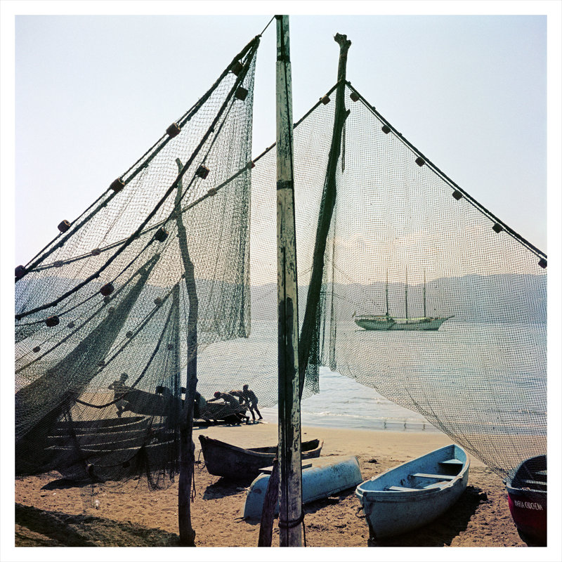 Fishing Boats Print by Slim Aarons, 45" H x 45" W x 0.1" D, Unframed
